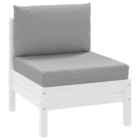 VidaXL coussins de palette 2 pcs tissu gris