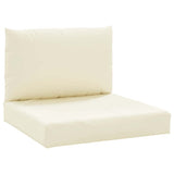 VidaXL coussins de palette 2 pcs tissu oxford blanc crème