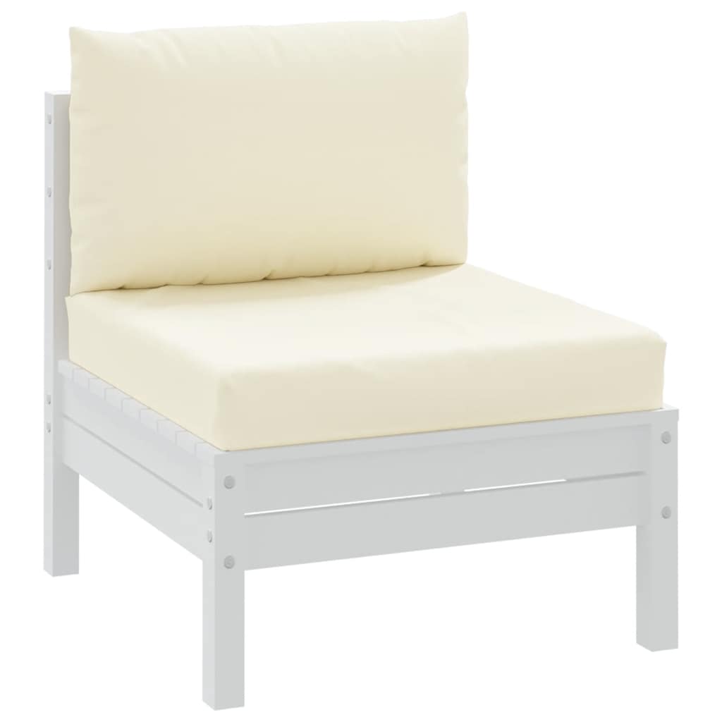 VidaXL coussins de palette 2 pcs tissu oxford blanc crème