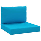 VidaXL coussins de palette 2 pcs tissu bleu clair