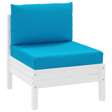 VidaXL coussins de palette 2 pcs tissu bleu clair