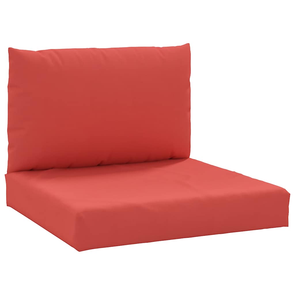 VidaXL coussins de palette 2 pcs tissu rouge