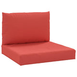 VidaXL coussins de palette 2 pcs tissu rouge