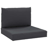 VidaXL coussins de palette 2 pcs tissu noir