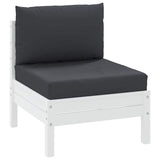 VidaXL coussins de palette 2 pcs tissu noir