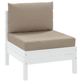 VidaXL coussins de palette 2 pcs tissu oxford taupe