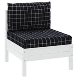 VidaXL coussins de palette 2 pcs motif losange tissu oxford noir