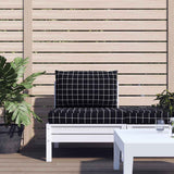VidaXL coussins de palette 2 pcs motif losange tissu oxford noir