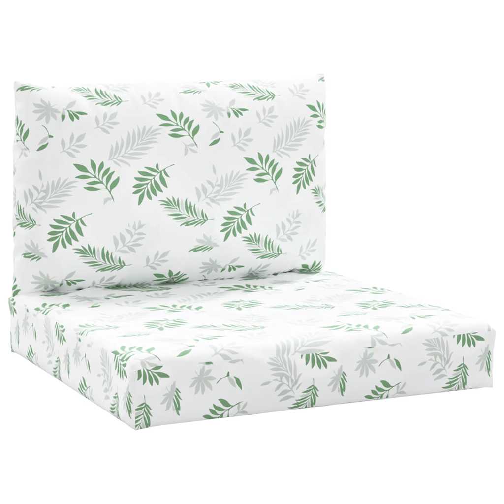 VidaXL coussins de palette 2 pcs tissu oxford motif feuille