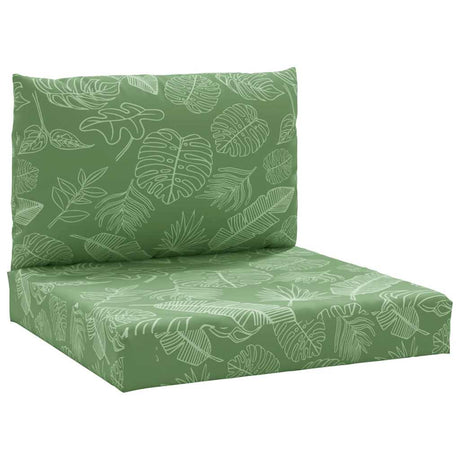 VidaXL coussins de palette 2 pcs tissu oxford motif feuille