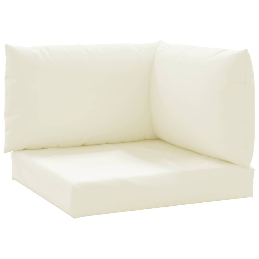 VidaXL coussins de palette 3 pcs tissu oxford blanc crème