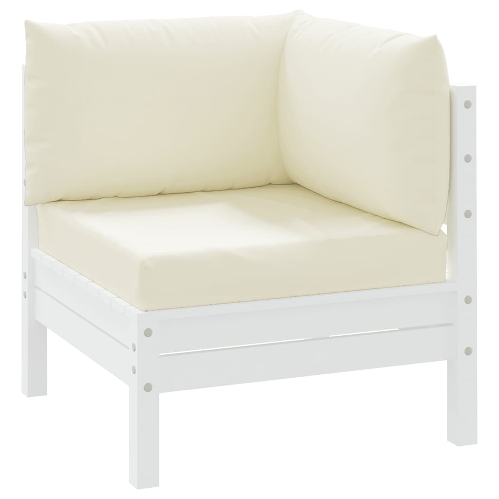 VidaXL coussins de palette 3 pcs tissu oxford blanc crème