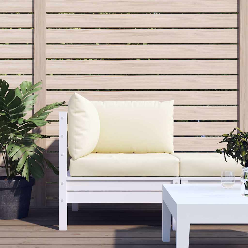 VidaXL coussins de palette 3 pcs tissu oxford blanc crème