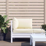 VidaXL coussins de palette 3 pcs tissu oxford blanc crème