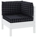 VidaXL coussins de palette 3 pcs motif losange tissu oxford noir
