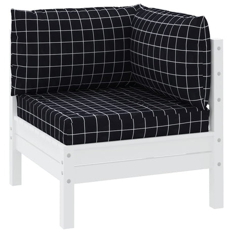 VidaXL coussins de palette 3 pcs motif losange tissu oxford noir
