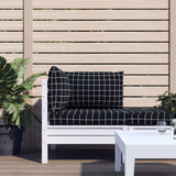 VidaXL coussins de palette 3 pcs motif losange tissu oxford noir
