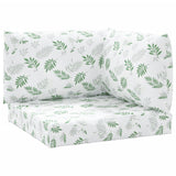 VidaXL coussins de palette 3 pcs tissu oxford motif feuille