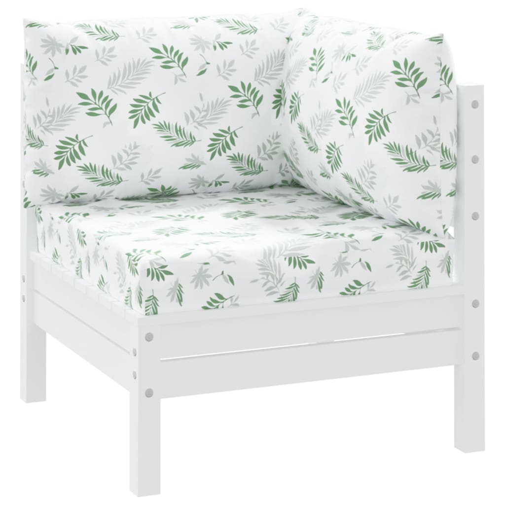 VidaXL coussins de palette 3 pcs tissu oxford motif feuille
