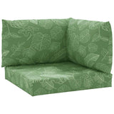 VidaXL coussins de palette 3 pcs tissu oxford motif feuille