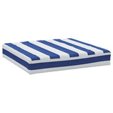 VidaXL coussin palette rayé 60x60x8 cm tissu oxford bleu et blanc