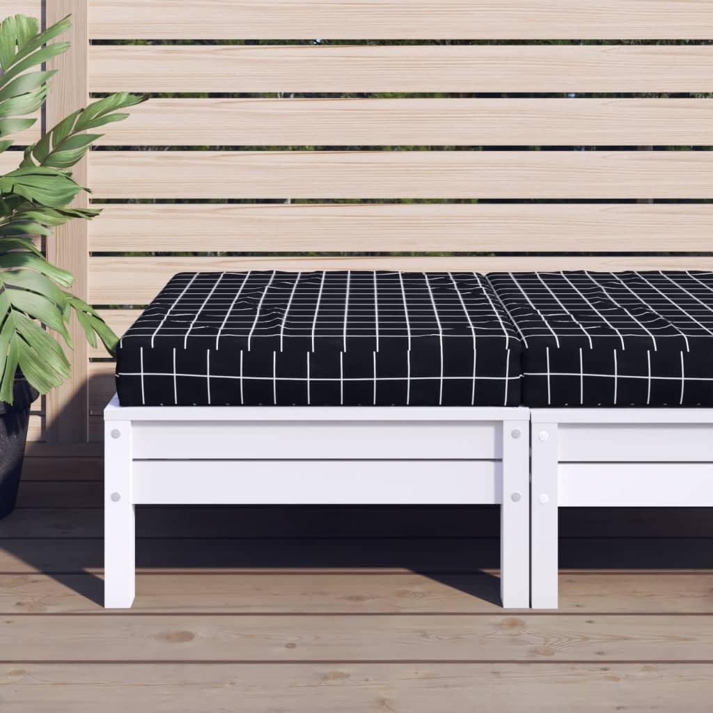 VidaXL coussin de palette à carreaux 60x60x8 cm tissu oxford noir