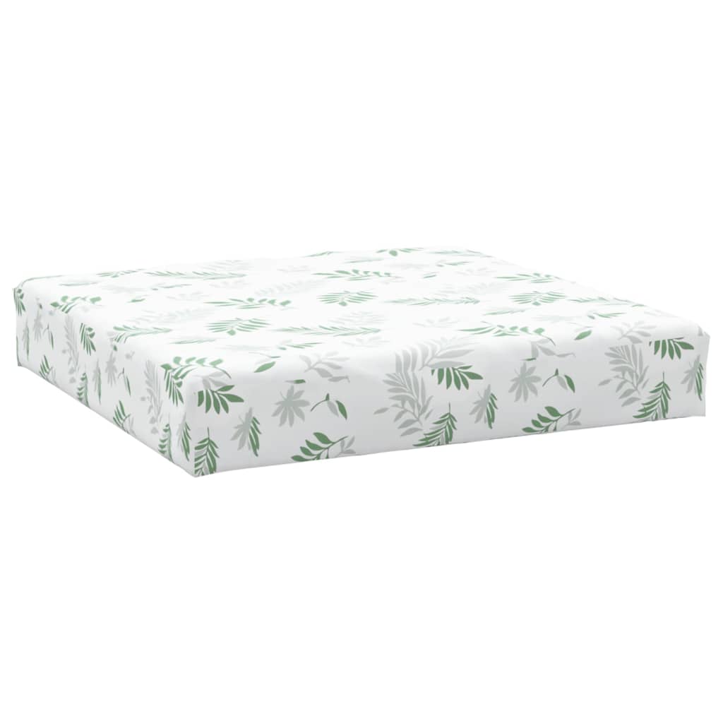 VidaXL coussin de palette motif feuille 60x60x8 cm tissu oxford