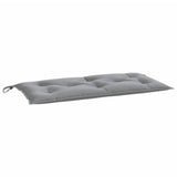 VidaXL coussin de banc de jardin 110x50x7 cm tissu gris