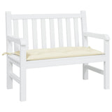 Vidaxx coussin de banc de jardin 110x50x7 cm tissu oxford blanc crème