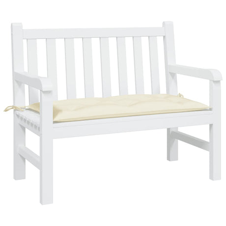 Vidaxx coussin de banc de jardin 110x50x7 cm tissu oxford blanc crème