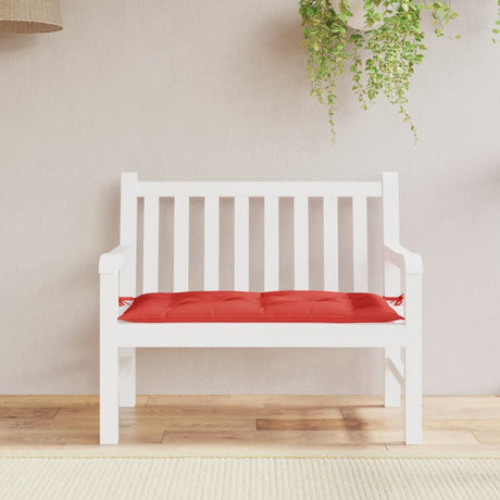VidaXL coussin de banc de jardin 110x50x7 cm tissu oxford rouge