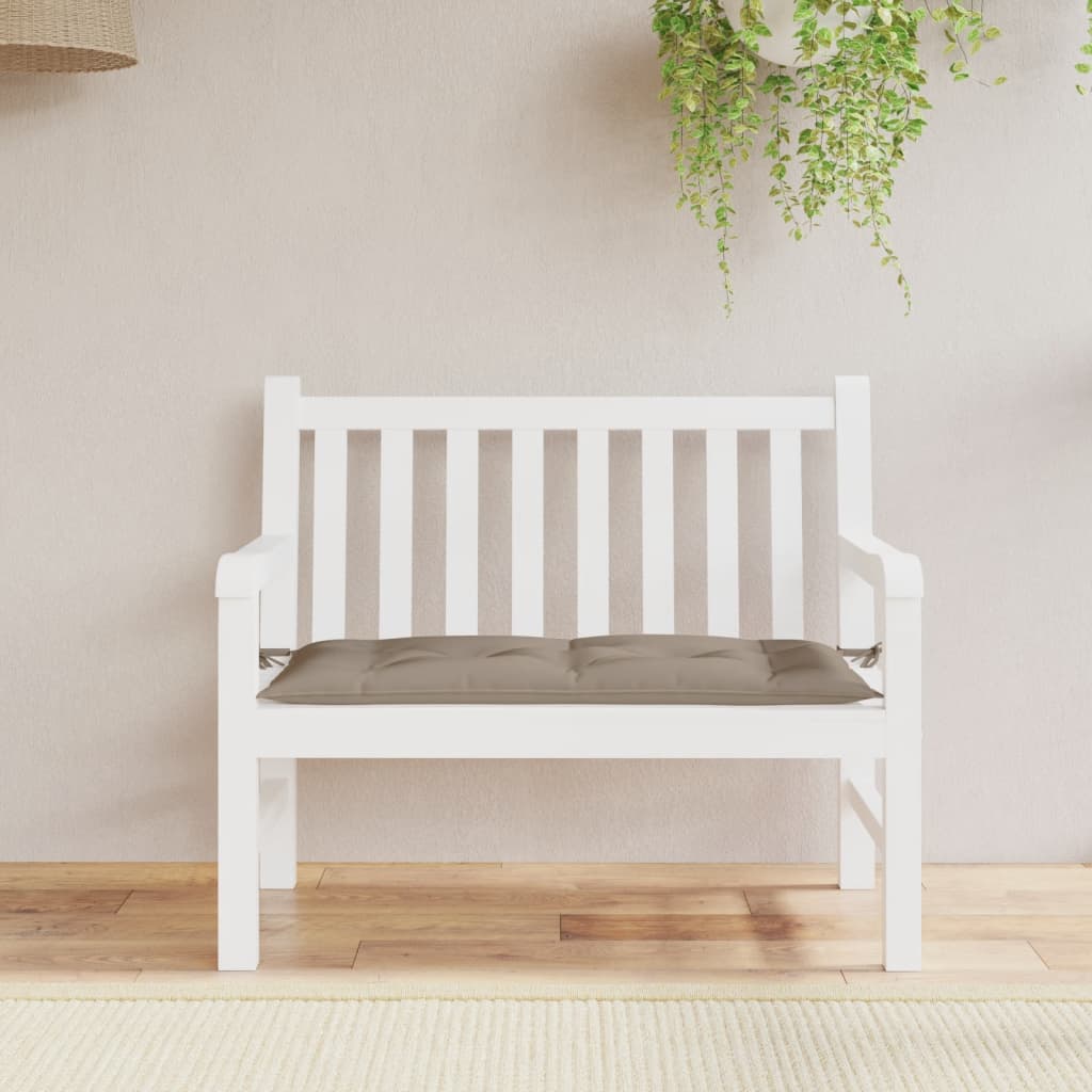 Vidaxl Garden Bench Poduszka 110x50x7 Cm Oxford Fabric Taupe