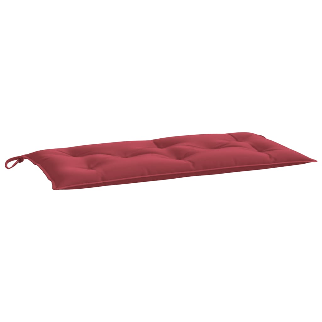 Vidaxx coussin de banc de jardin 110x50x7 cm tissu oxford rouge vin