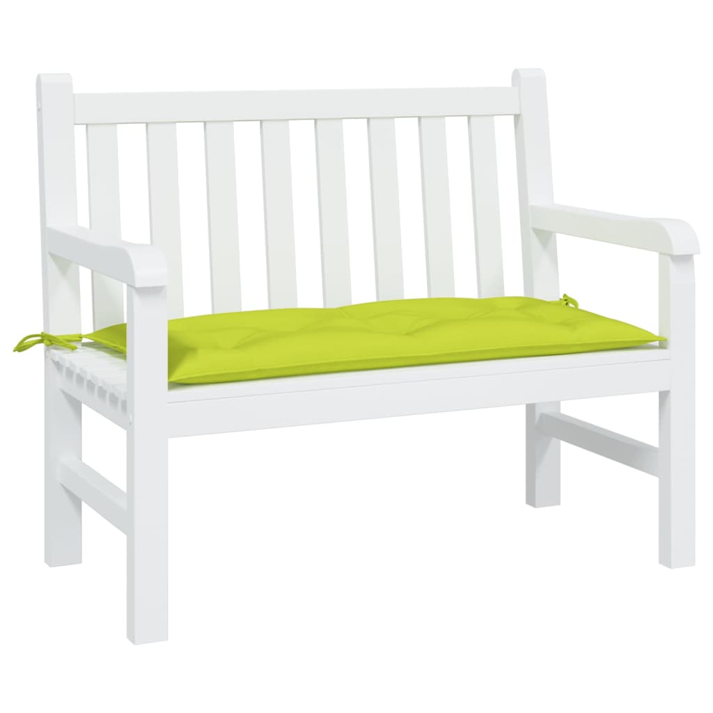 VidaXL coussin de banc de jardin 110x50x7 cm tissu oxford vert vif
