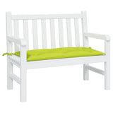 VidaXL coussin de banc de jardin 110x50x7 cm tissu oxford vert vif