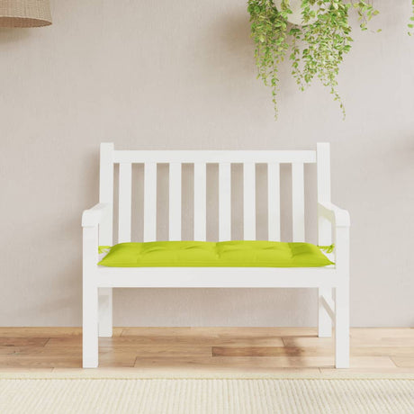 VidaXL coussin de banc de jardin 110x50x7 cm tissu oxford vert vif