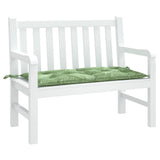 VidaXL coussin de banc de jardin motif feuille 110x50x7 cm tissu