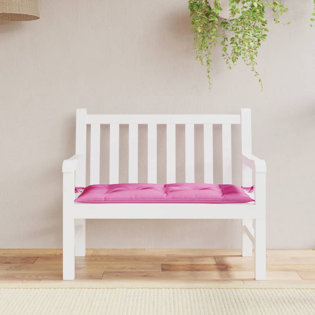 VidaXL coussin de banc de jardin 110x50x7 cm tissu rose