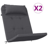 VidaXL Coussins de chaise 2 pcs Adirondack tissu oxford anthracite