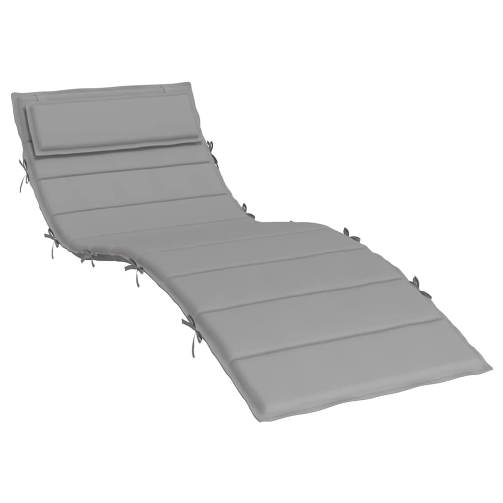 Vidaxx coussin de transat 180x60x4 cm tissu oxford gris