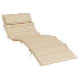 Vidaxx coussin de transat 180x60x4 cm tissu oxford beige