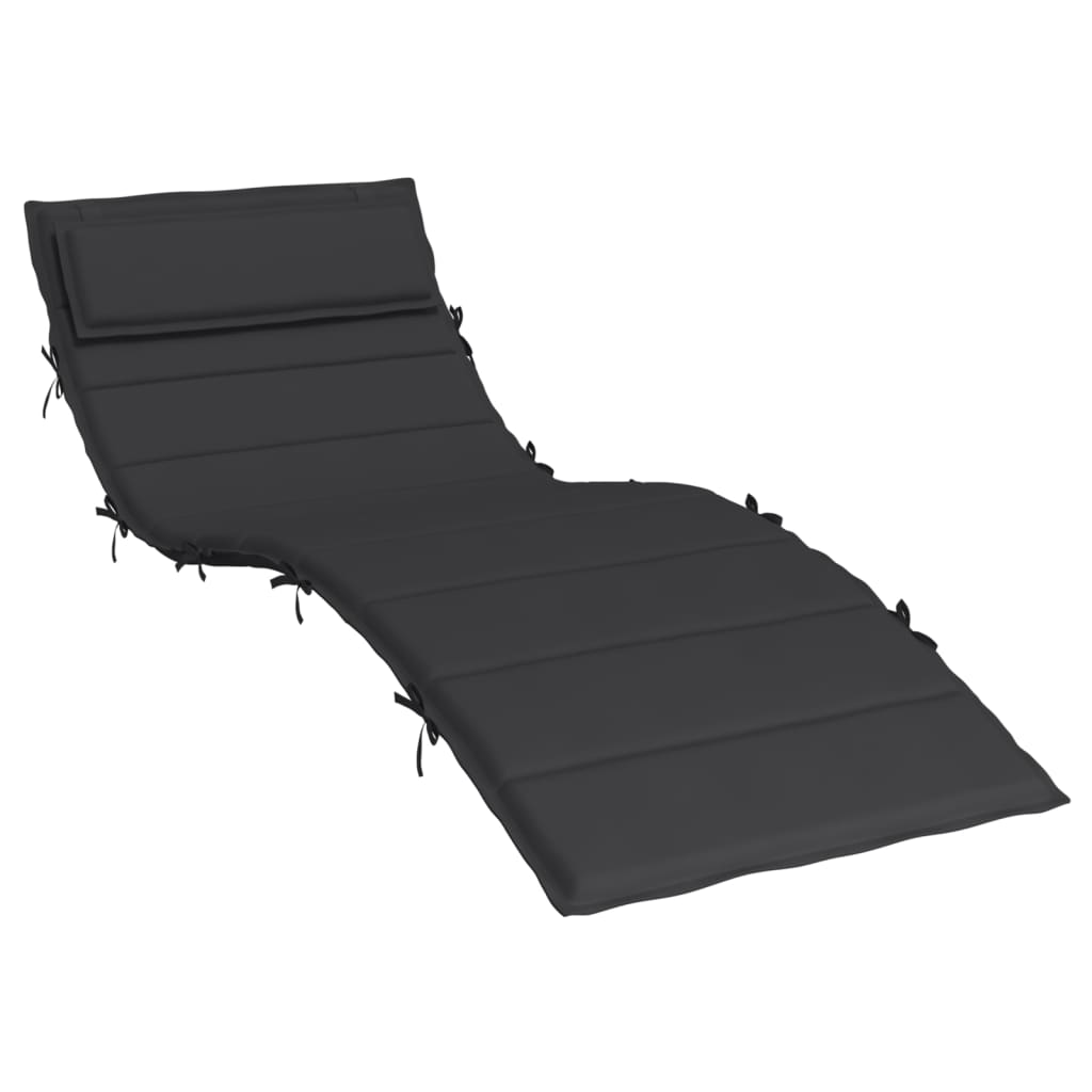 Vidaxl Lounger Cushion 180x60x3 cm Oxford stof sort