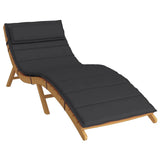 Vidaxx coussin de transat 180x60x4 cm tissu oxford noir