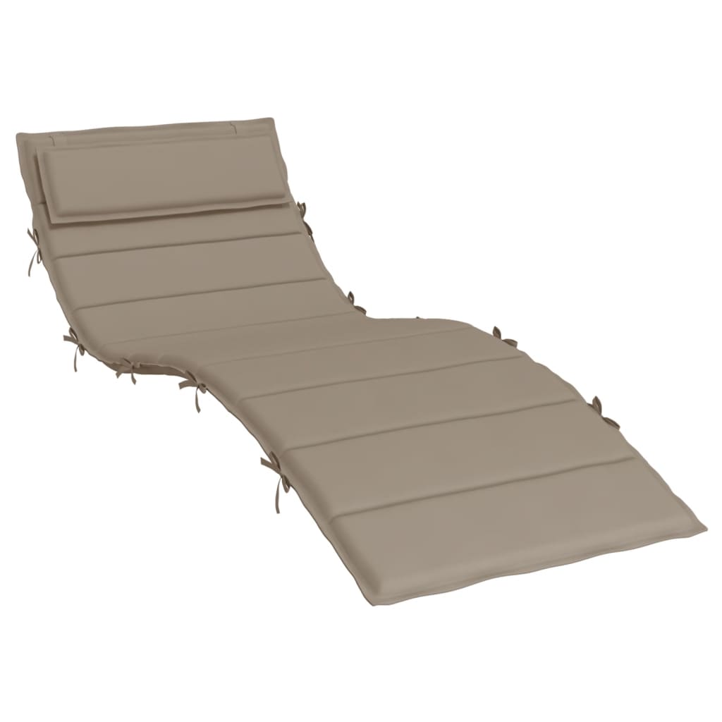VidaXL Coussin de chaise longue 180x60x3 cm tissu oxford taupe