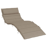 VidaXL Coussin de chaise longue 180x60x3 cm tissu oxford taupe