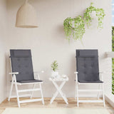 VidaXL coussins de chaise 2 pcs dossier haut tissu oxford anthracite