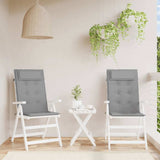 VidaXL coussins de chaise 2 pcs dossier haut tissu oxford gris
