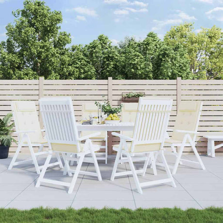 VidaXL coussins de chaise 6 pcs dossier haut tissu oxford couleur crème
