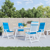 VidaXL coussins de chaise 4 pcs dossier haut tissu oxford bleu clair