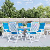 VidaXL coussins de chaise 6 pcs dossier haut tissu oxford bleu clair